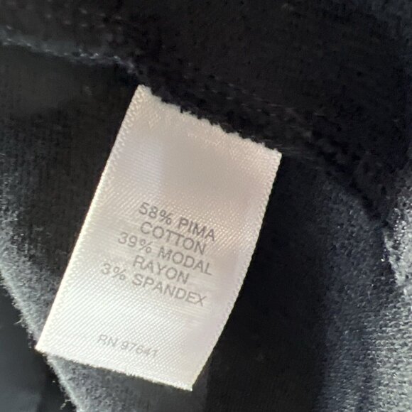 J Jill PureJill Women's Crossover Top XL Cowlneck Solid Black Button Long Sleeve - Picture 7 of 9